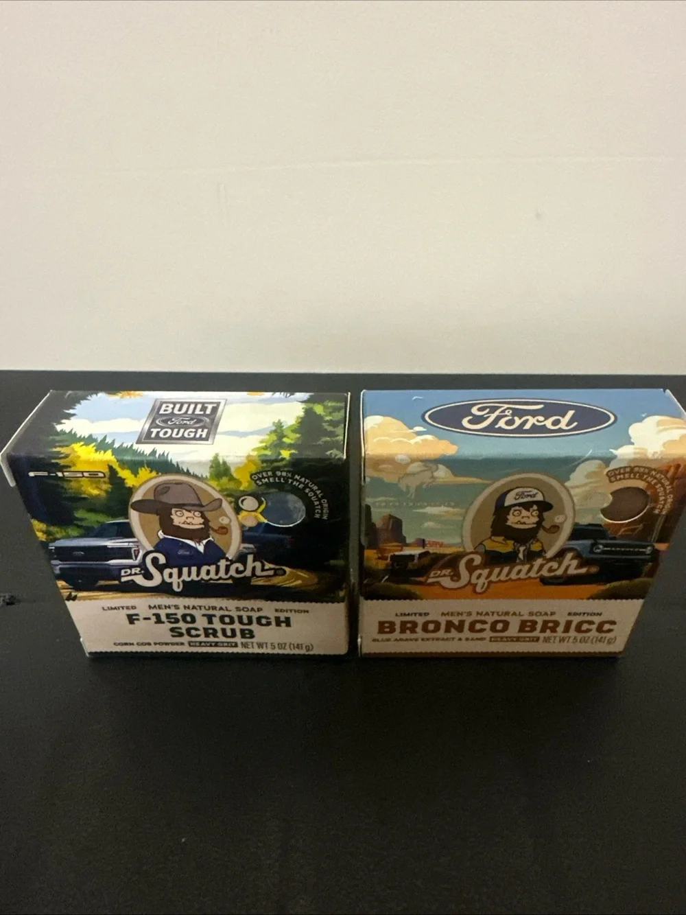 Lot of 2 Dr. Squatch F-150 Touch Scrub & Bronco Bric Soap 5oz